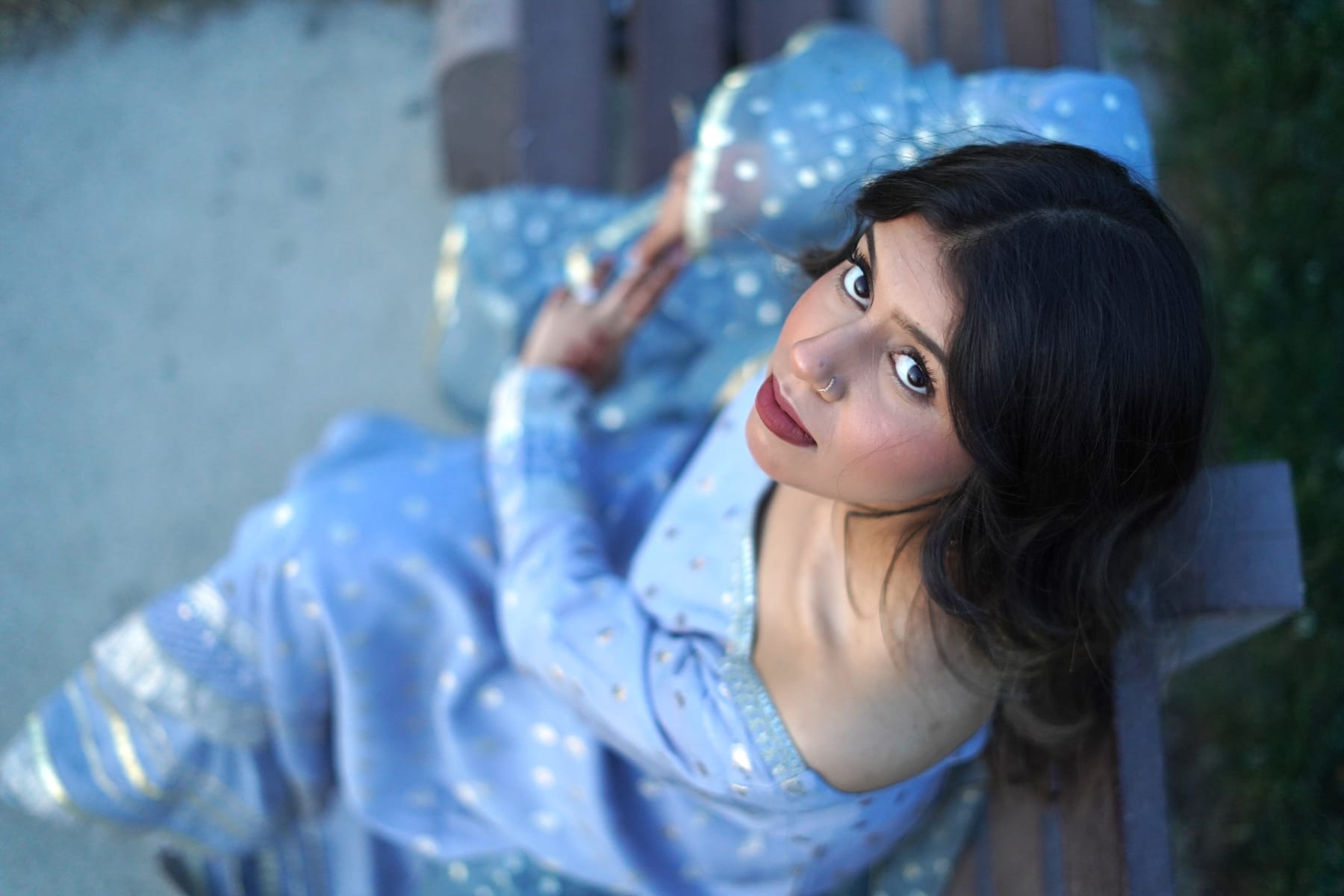 Creative bridal portrait