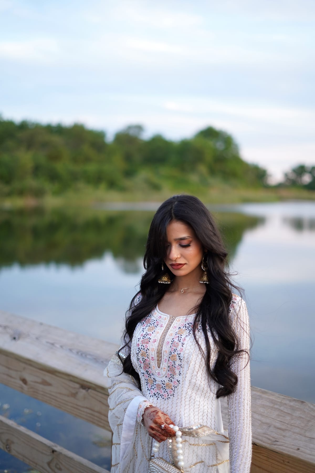 Outdoor bridal portrait