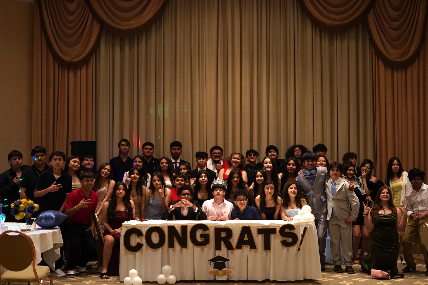 Graduation celebration group