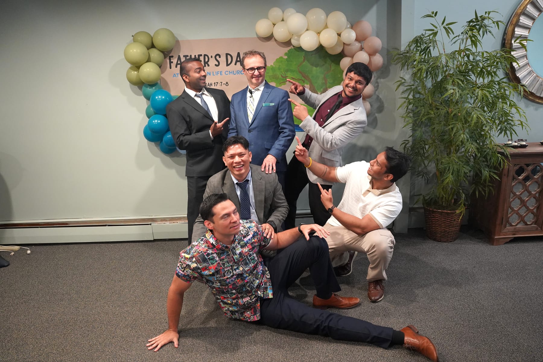 A group posing together